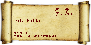 Füle Kitti névjegykártya